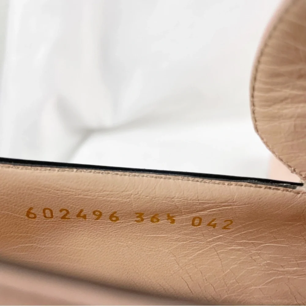 Gucci Marmont GG Double G Logo Loafers Pink EU 36.5 Leather